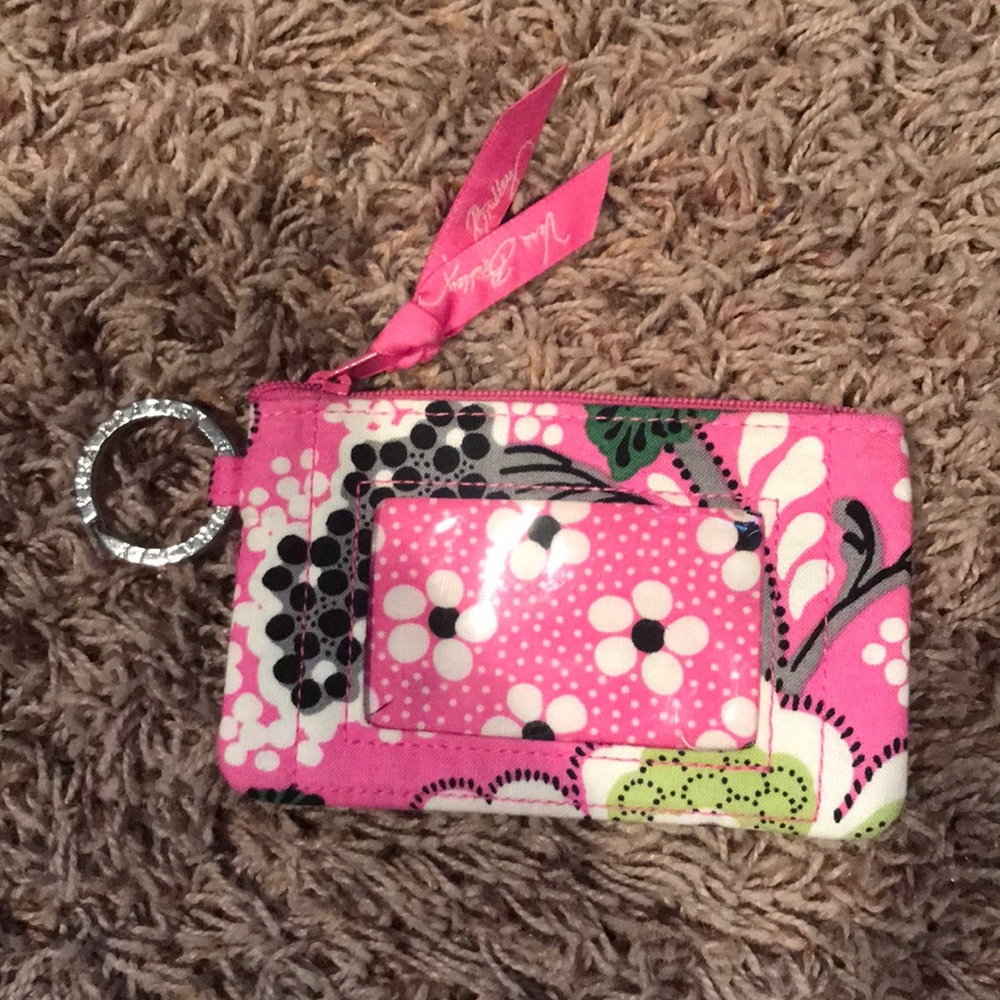 Vera Bradley pink pocket wallet/id holder